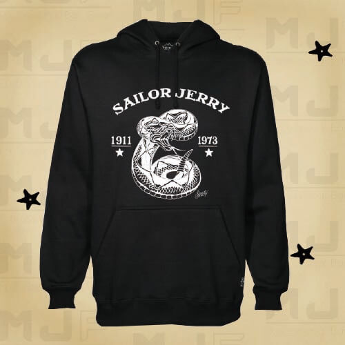 傑瑞水手 Sailor Jerry 刺青圖騰帽T 加厚 男性尺寸 S-Rattler pull over